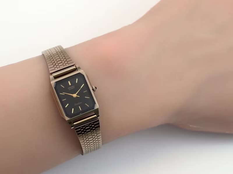 SEIKO EXCELINE 女性用腕時計 QUARTZ 19.5mm Tank Shape NSAG Case Ref.1221-5020 手錶 古董錶