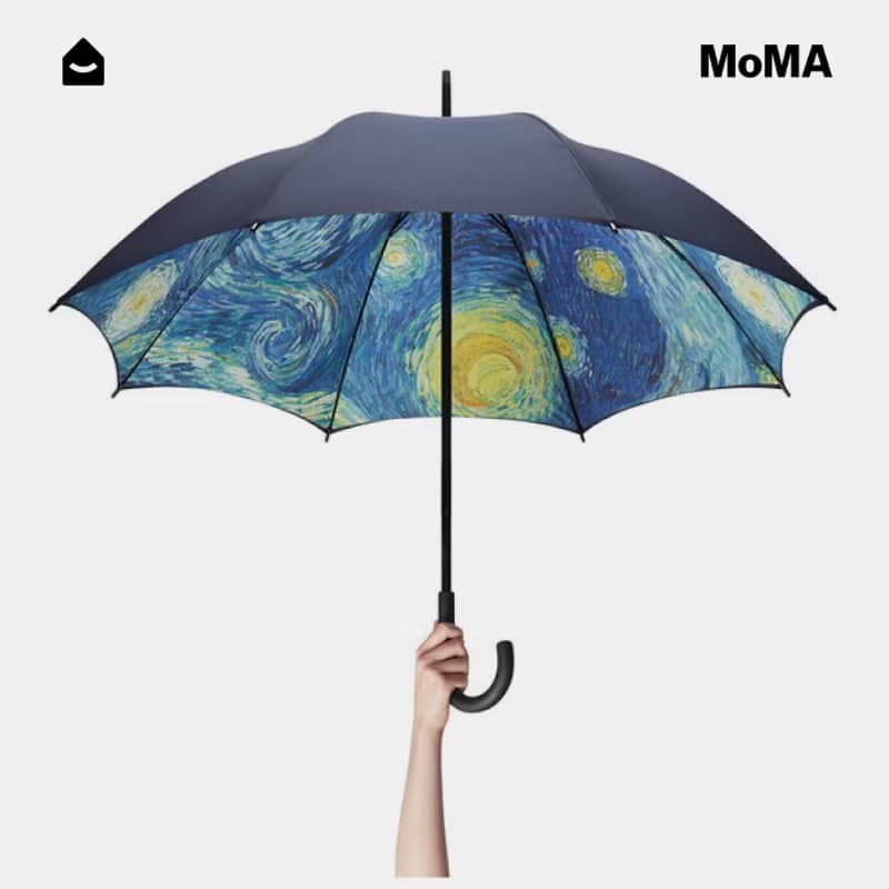 美國 MoMA 梵高星夜長柄傘 藝術衍生品 長柄雨傘高級小眾生日禮物