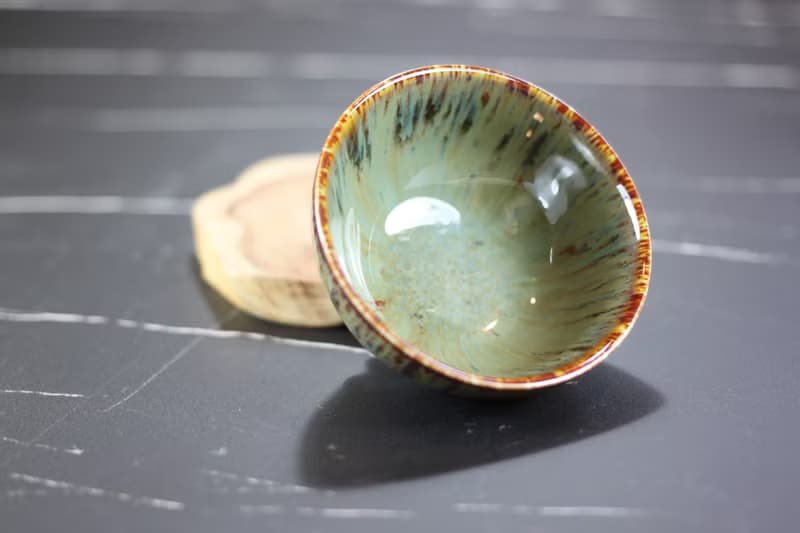 【送禮好物】森林 天目釉淚 圓滿茶杯 鶯歌陶藝名家葉敏祥作品