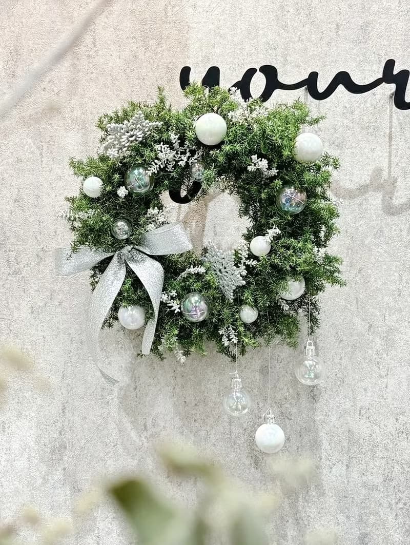【雪松聖誕花圈】璀璨明珠‧小款