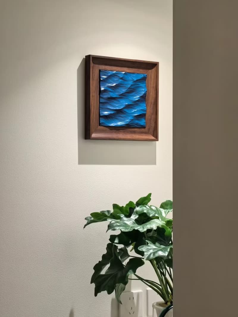 石膏海浪 浪漫裝飾畫 手工擺件 喬遷/生日禮物
