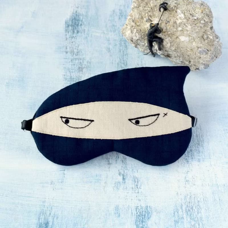 忍者-日本眼罩和圍兜 爸爸寶寶 ２件組 嬰兒禮品/彌月禮盒