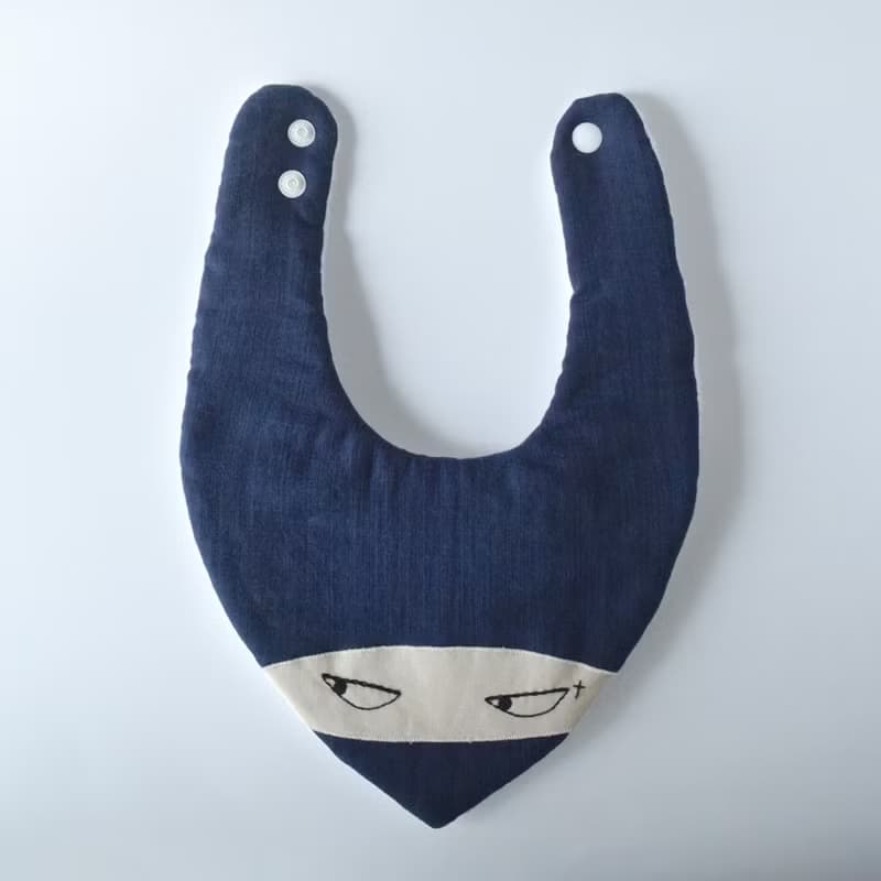 忍者-日本眼罩和圍兜 爸爸寶寶 ２件組 嬰兒禮品/彌月禮盒