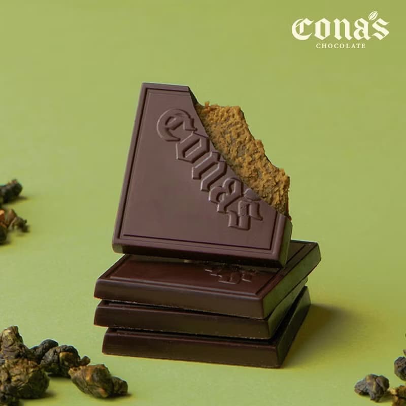 炭焙烏龍茶薄片夾心巧克力(12入/盒) -Cona's妮娜巧克力
