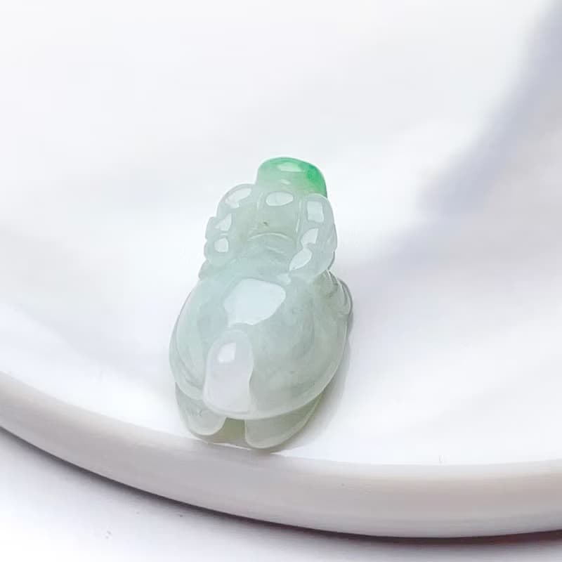 【吉祥‧長壽】冰飄陽綠翡翠龍龜 | 天然緬甸玉翡翠A貨 | 送禮
