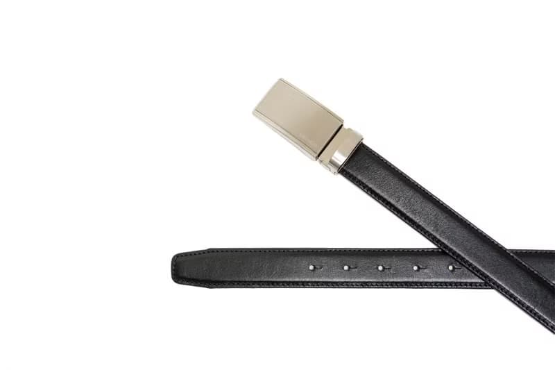 【父親節禮物】【送禮推薦】休閒商務 雙線素面板扣紳士皮帶 黑