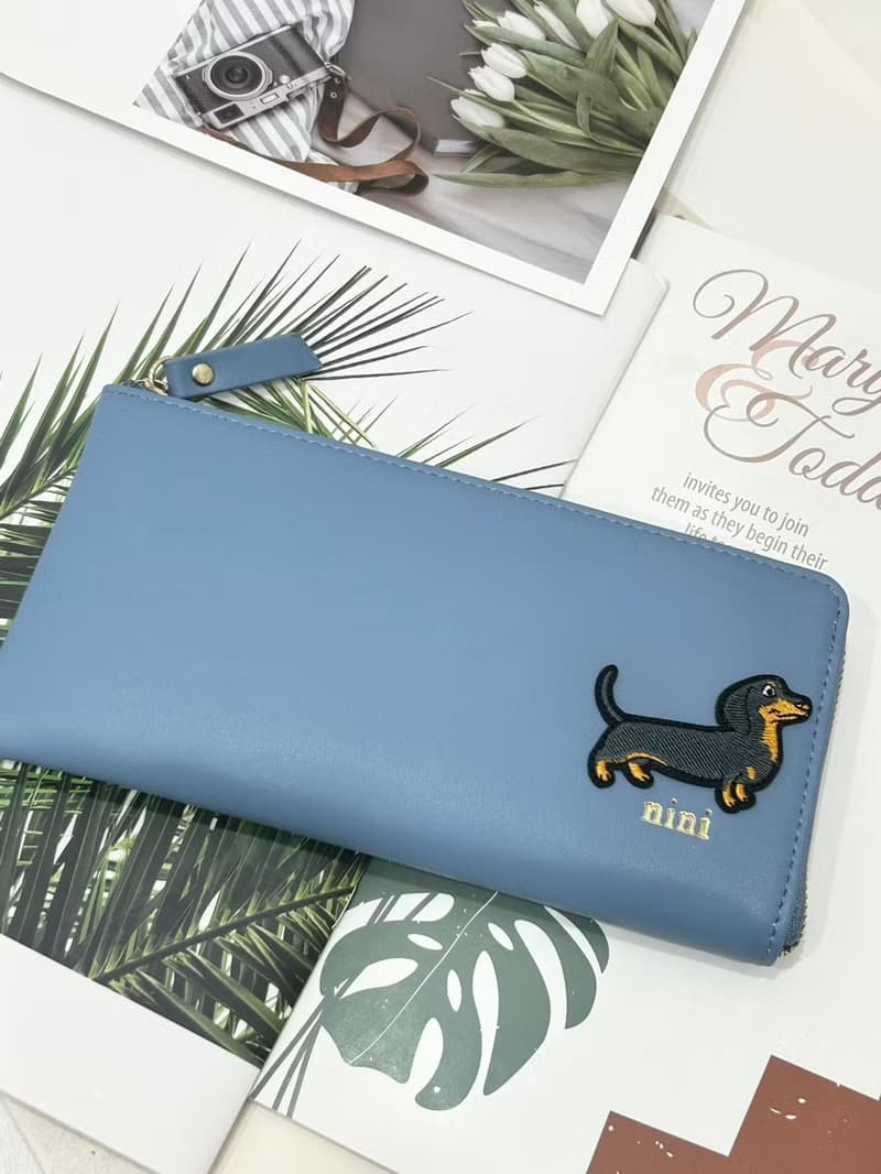 真皮 輕薄  L型 長夾 錢包 可放存摺 護照 強大收納 英文名字燙金