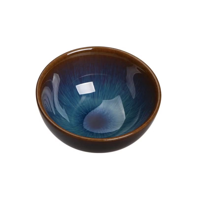 天目曜變3入禮盒-藍(壺+2杯)