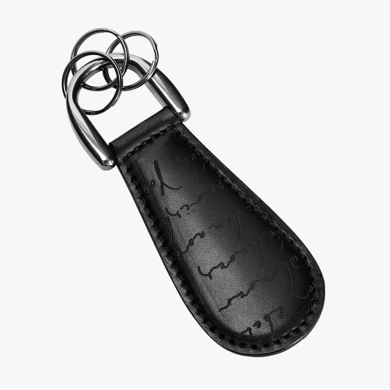 聖誕禮物真皮便攜式鞋拔復古擦色鑰匙扣shoehorn鑰匙圈Keyholder