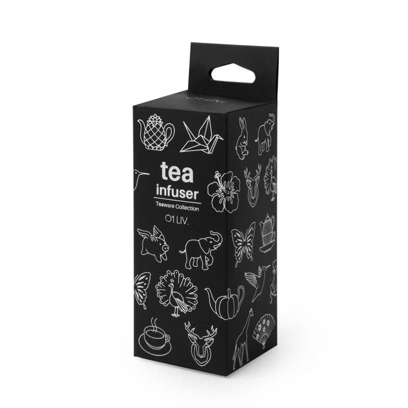 01LIV不銹鋼濾茶器 CHICHI濾茶球  金色花朵吊饰附瓷碗 原創設計