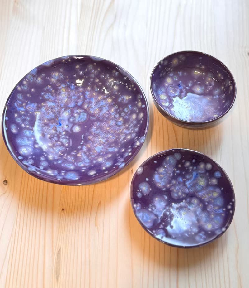 紫花星空 小碗、小碟、中盤