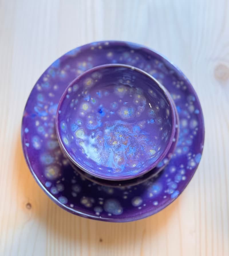 紫花星空 小碗、小碟、中盤
