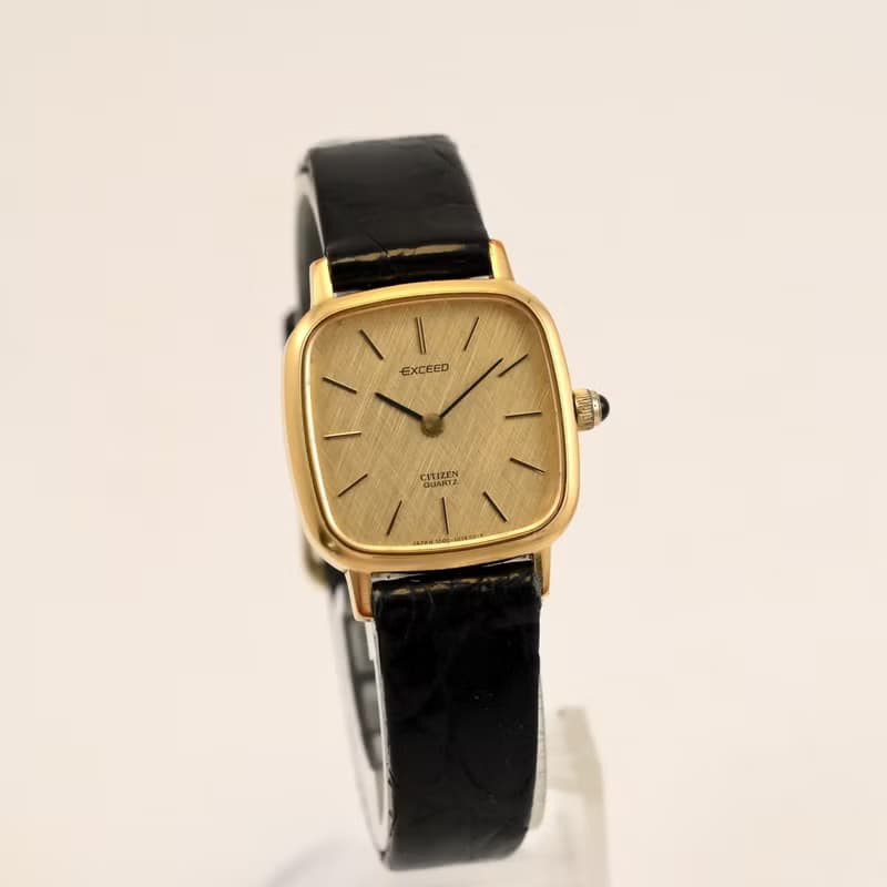 CITIZEN Exceed 24mm 女性用腕時計 Gold Tone dial QUARTZ Ref.4-101251 手錶 日本直送