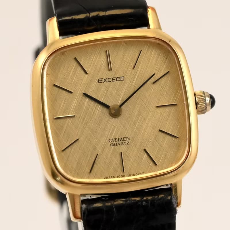 CITIZEN Exceed 24mm 女性用腕時計 Gold Tone dial QUARTZ Ref.4-101251 手錶 日本直送