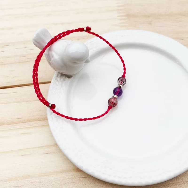 【水晶蠟繩系列】超七| 三輪骨幹水晶| 脈輪  蠟繩手鍊 |大員囡仔