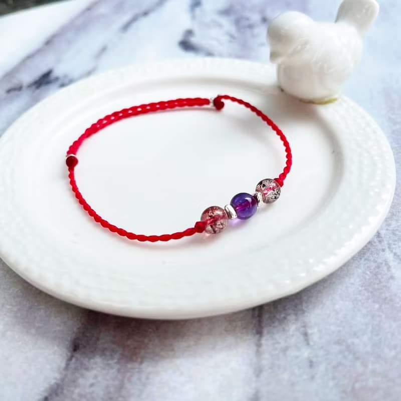 【水晶蠟繩系列】超七| 三輪骨幹水晶| 脈輪  蠟繩手鍊 |大員囡仔