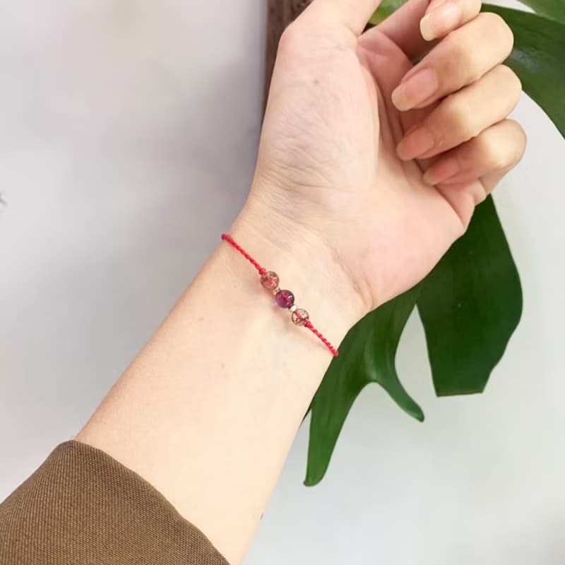 【水晶蠟繩系列】超七| 三輪骨幹水晶| 脈輪  蠟繩手鍊 |大員囡仔