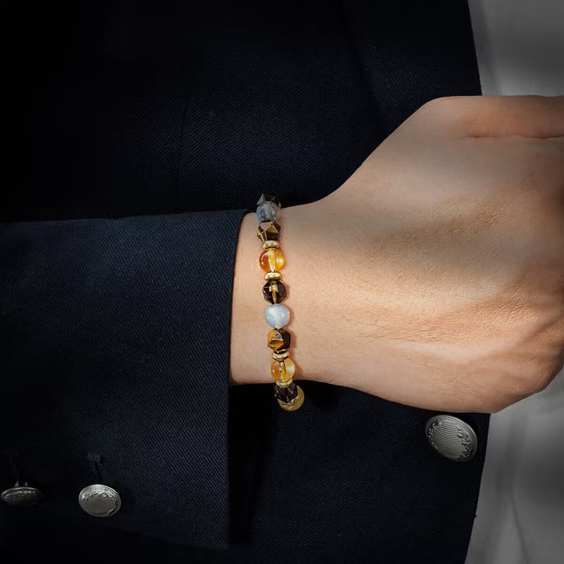 生生不息 | B09鈦晶黃虎眼茶晶黃水晶手鍊