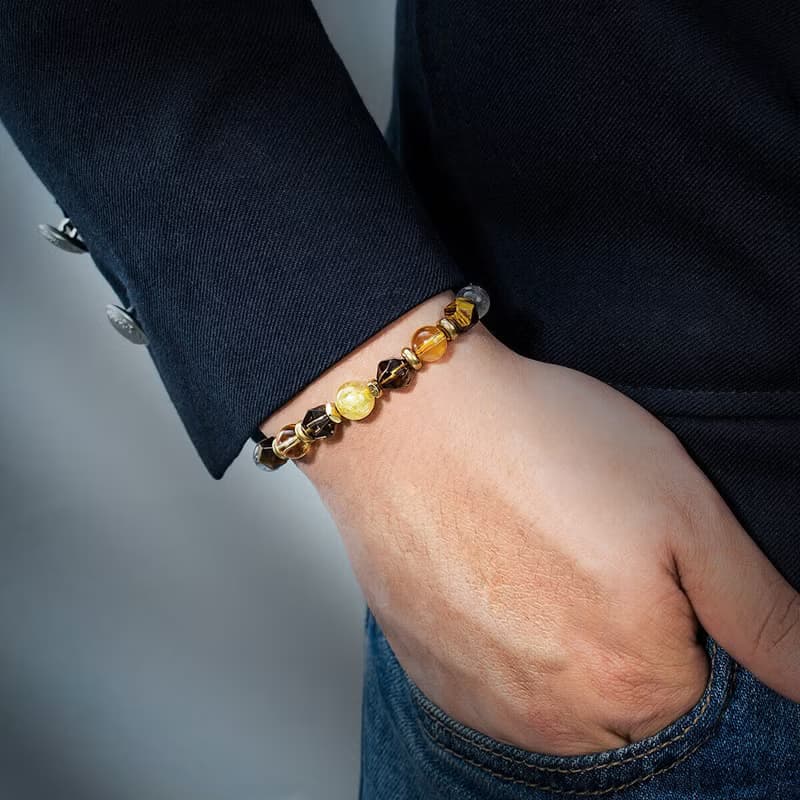 生生不息 | B09鈦晶黃虎眼茶晶黃水晶手鍊