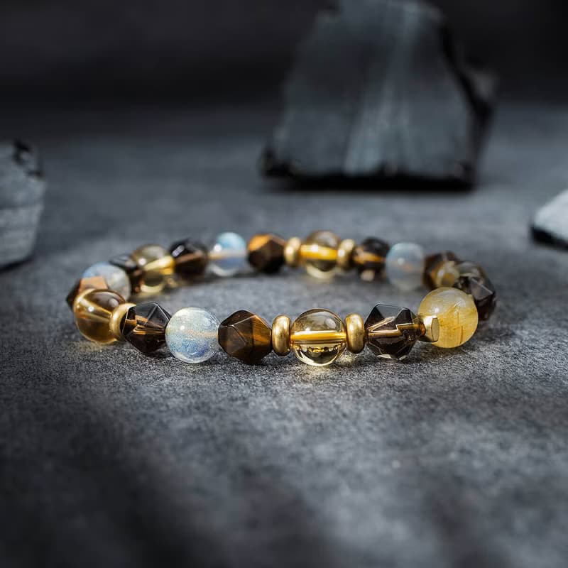 生生不息 | B09鈦晶黃虎眼茶晶黃水晶手鍊