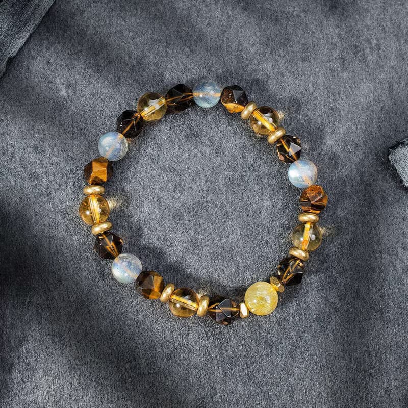 生生不息 | B09鈦晶黃虎眼茶晶黃水晶手鍊