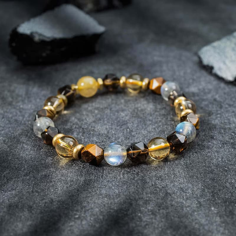生生不息 | B09鈦晶黃虎眼茶晶黃水晶手鍊