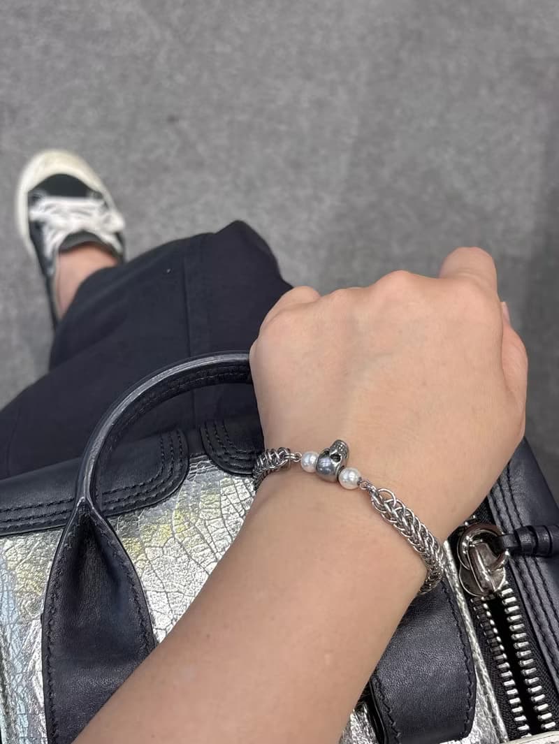 珍珠骷髏 不鏽鋼手鍊 手環