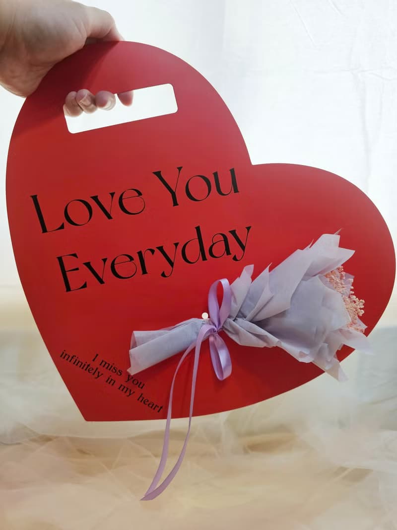 畢業禮•小花束愛心手提板