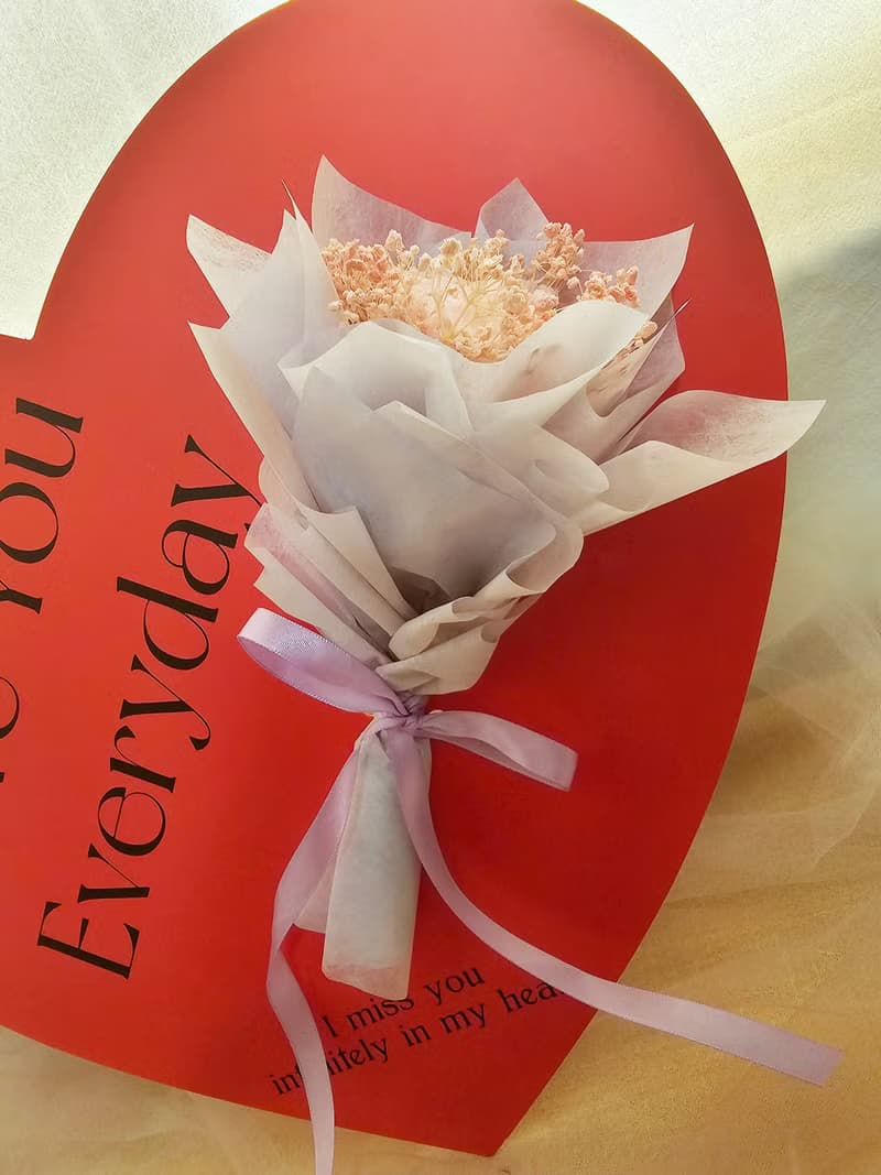 畢業禮•小花束愛心手提板