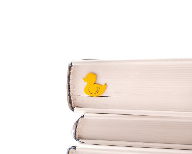 Unique Bookmark Yellow Duck, Small Bookish Gift for Duck Lovers
