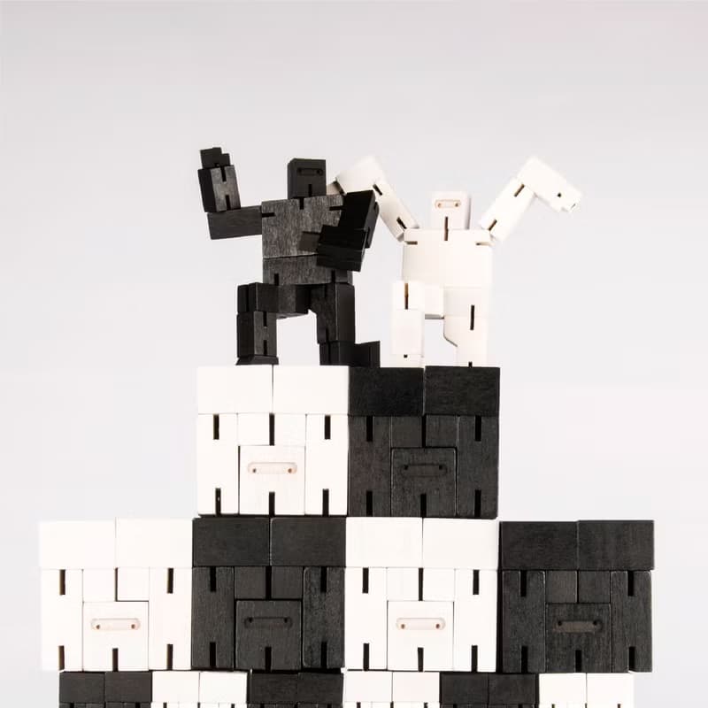 Cubebot 酷比人【黑白忍者組】木製變形積木機器人 益智設計玩具