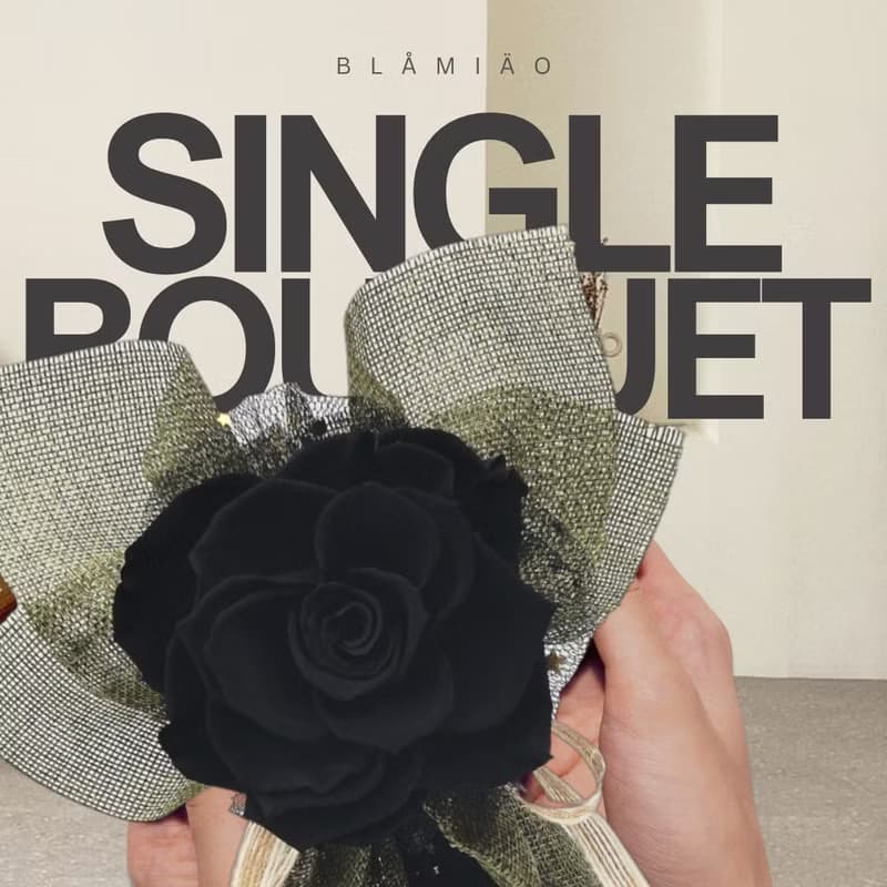 單支永生花束 - 黑(玫瑰)