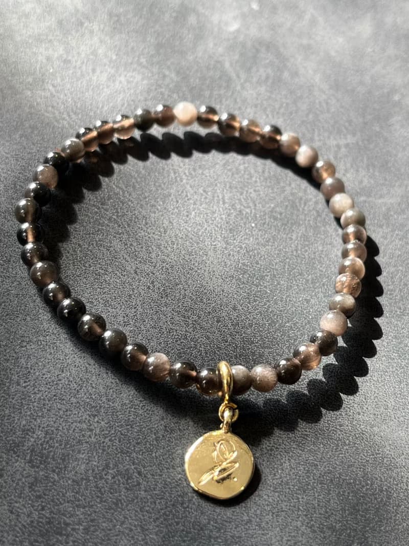 小細。黑曜石 手鍊 黑曜石 手珠 / obsidian オブティシ