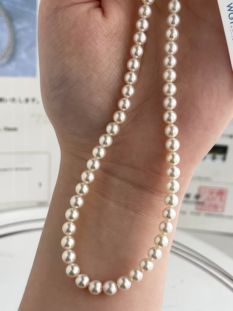 日本直送 珍珠科學研究所 極光皇后鑑定證書 4.5mm Akoya珍珠項鍊