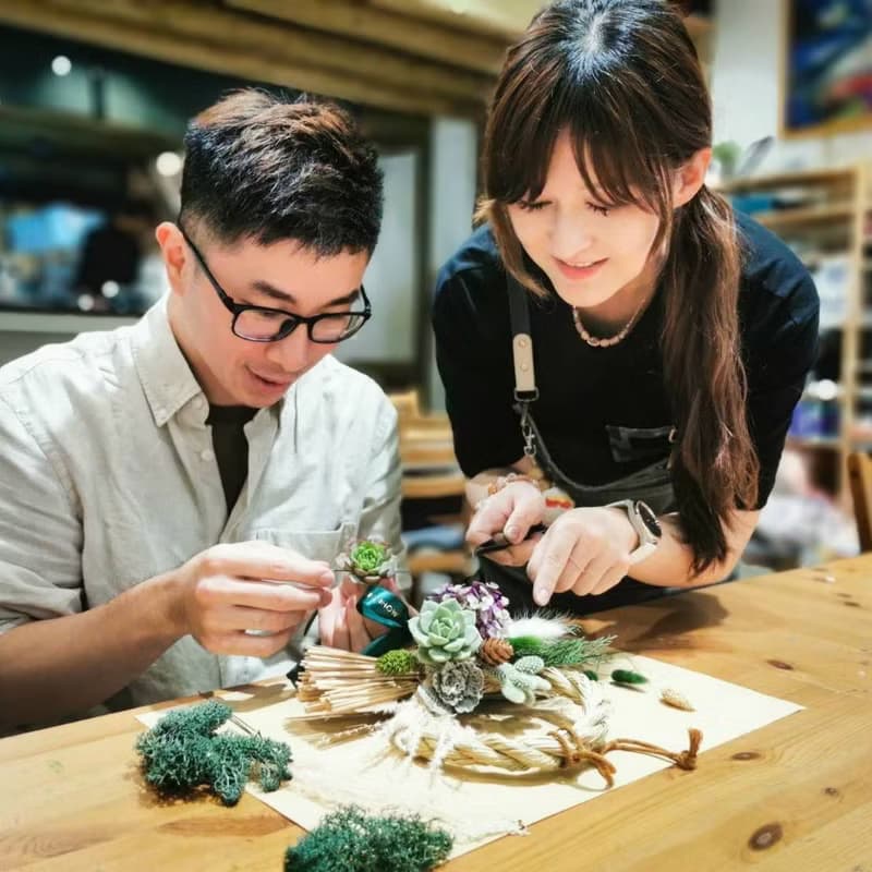 【體驗】【台北場】下班隨手作 | 日式多肉注連繩掛飾