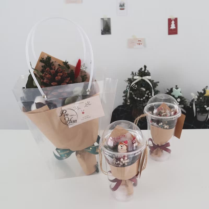 聖誕花束 \ 永生雪松 自己搭配好簡單 平價不凋花束