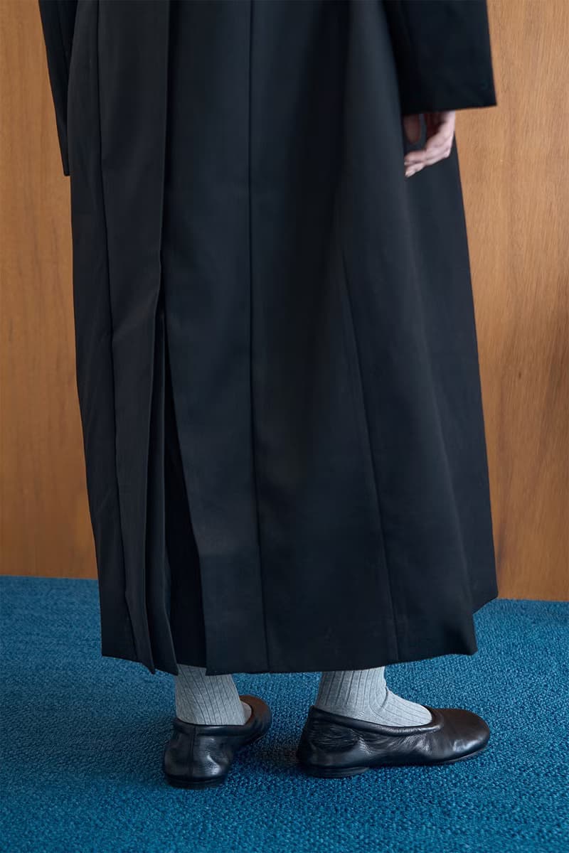 日系復古 西裝領雙門襟長款風衣外套