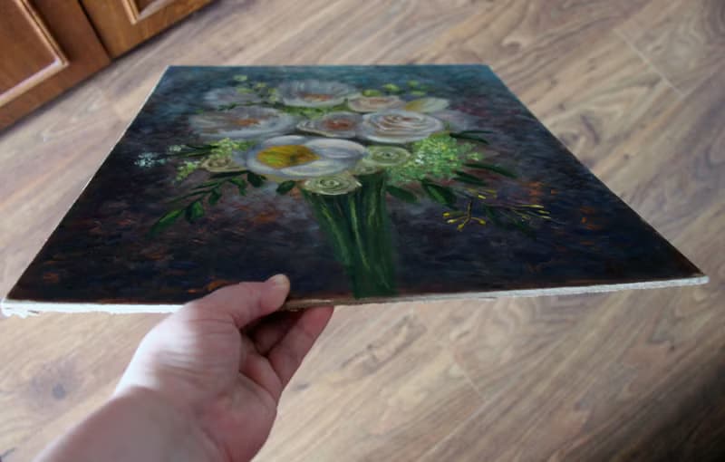 White Peonies and Roses painting Original Flowers Art Bouquet Artwork Floral art