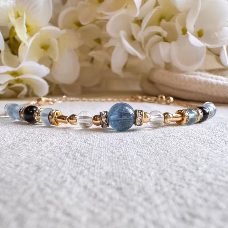 射手座手鍊手環 | 魔鬼海藍寶 海藍寶 白水晶 | 十二星座守護石