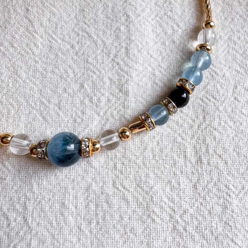 射手座手鍊手環 | 魔鬼海藍寶 海藍寶 白水晶 | 十二星座守護石