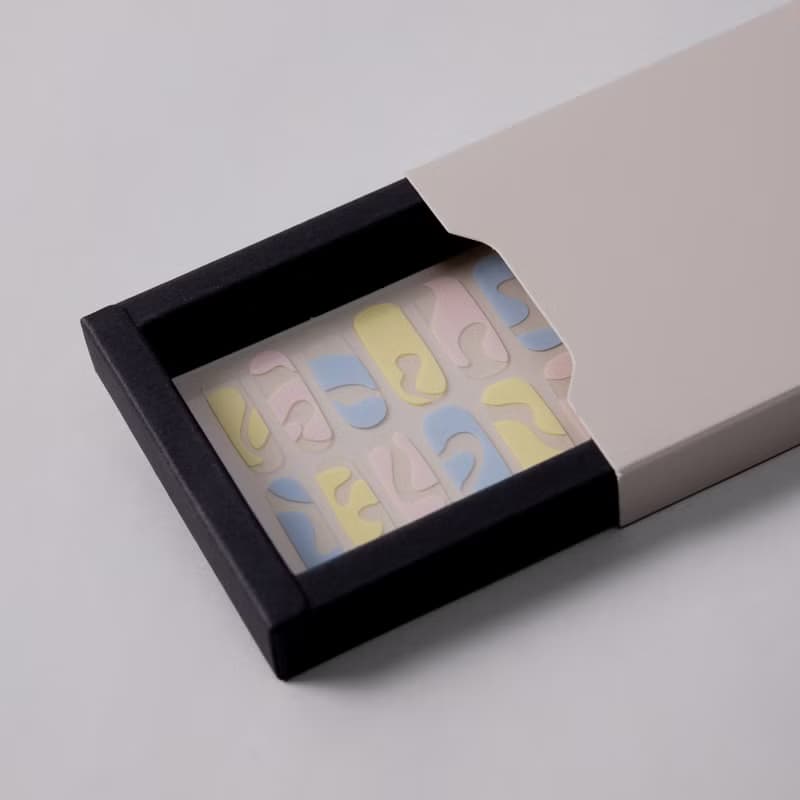 Muted RYB凝膠指甲貼