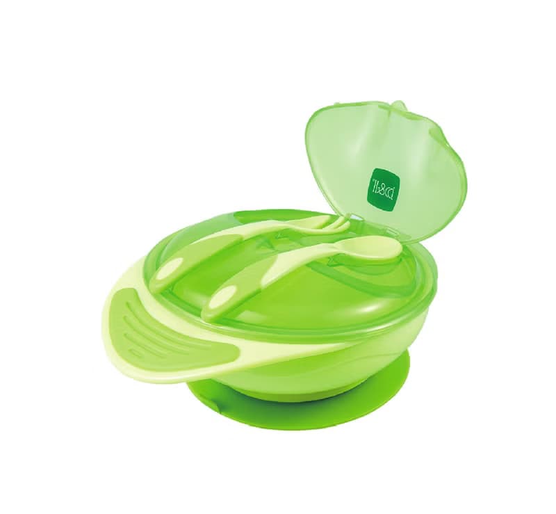 b&h 兒童防滑耐摔二合一碗連餐具套裝