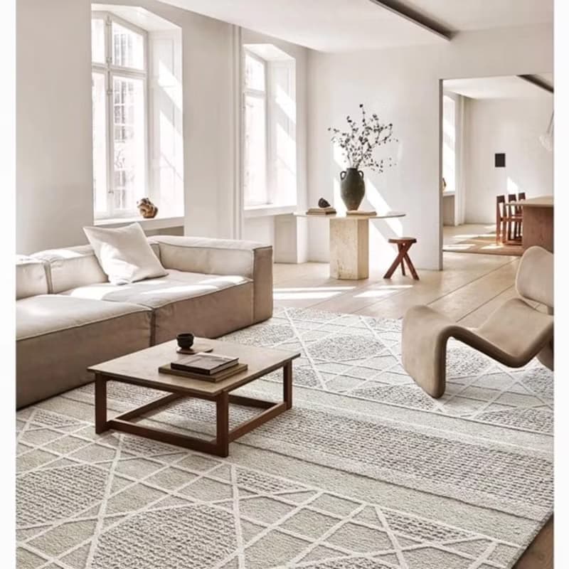 法式風 手作紐西蘭羊毛地毯 法國公寓 客廳臥室床邊地墊 家居裝飾