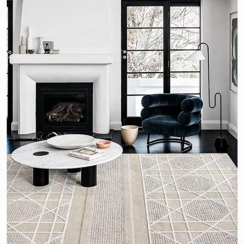 法式風 手作紐西蘭羊毛地毯 法國公寓 客廳臥室床邊地墊 家居裝飾