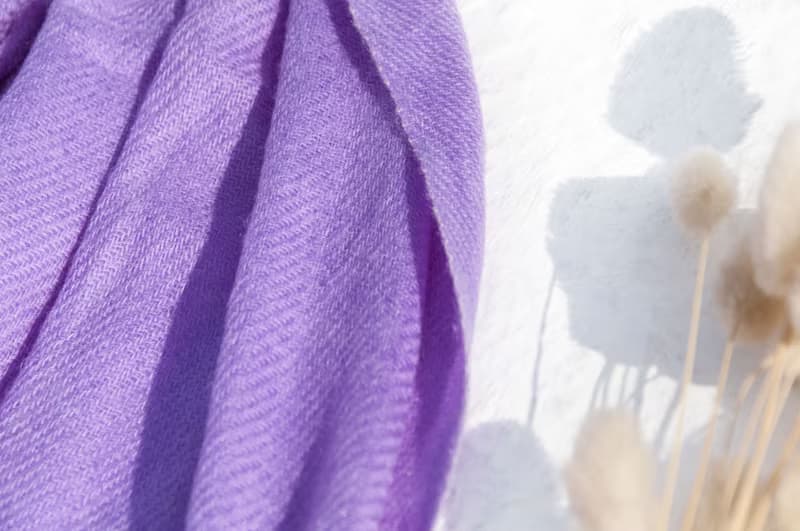 頂級喀什米爾Cashmere 秋冬保暖 羊絨圍巾Pashmina 克什米爾羊絨圍巾/純羊毛圍巾披巾/戒指絨披肩-芋頭紫色