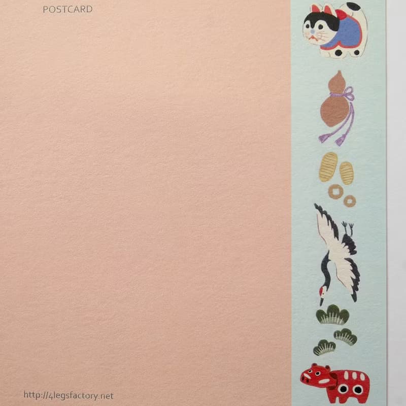 ポストカード　絵本の中の猫　#番外編　招き猫