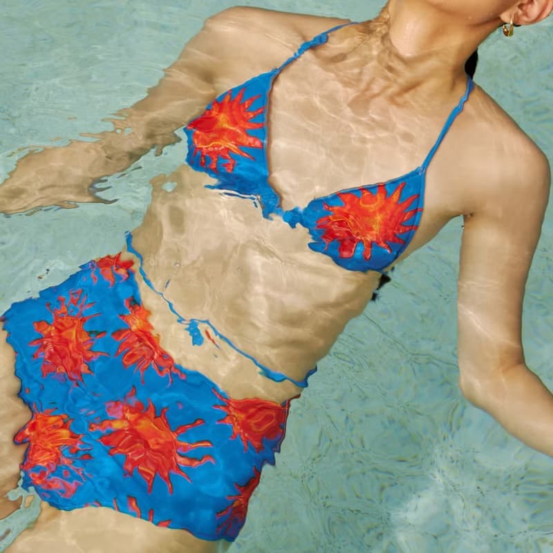 'Liya' Reversible triangle bikini in Solesea (CREX314) 比基尼