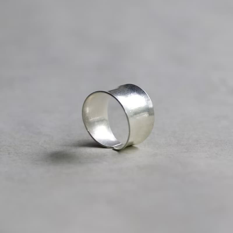 純銀鞍型開放戒指