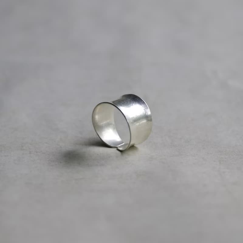純銀鞍型開放戒指