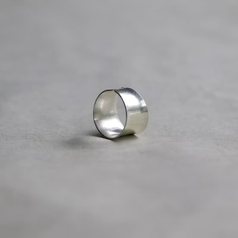 純銀鞍型開放戒指
